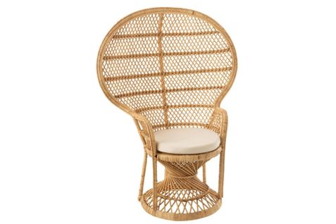 Fauteuil Pomare En Rotin Avec Coussin - Tahiti