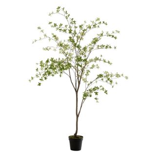 Plante Artificielle "fines Feuilles" 190cm Vert et Noir