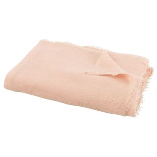 Plaid Déco Uni "bord Court" 150x200cm Rose