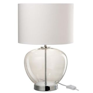 Lampe à Poser Déco "fairy" 31cm Argent et Blanc