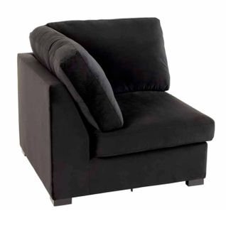 Fauteuil Design En Velours "abosa" 108cm Noir