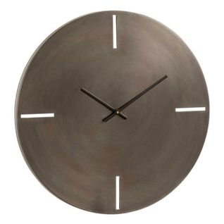 Horloge Murale En Métal Design "mat" 76cm Gris