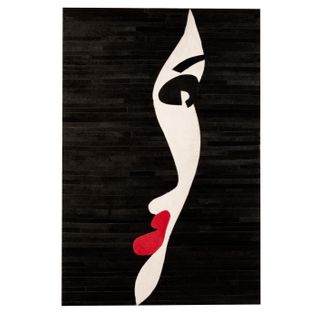 Tableau Déco "visage Femme" 80x120cm Noir