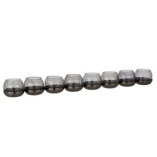 Photophore Verre Craquelé "8 Boules" 71cm Noir