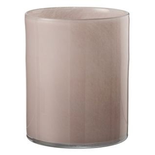 Photophore Design En Verre "jade" 18cm Rose