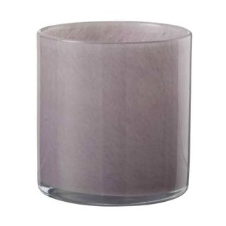 Photophore Design En Verre "jade" 12cm Mauve