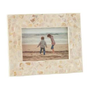 Cadre Photo En Bois Déco "nuye" 10x15cm Ivoire