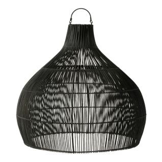 Abat-jour Poire En Rotin "lyna" 80cm Noir