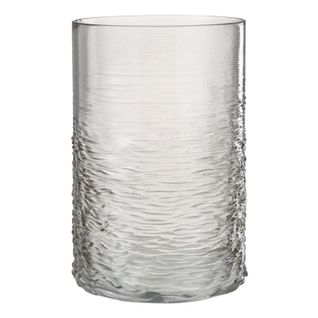 Photophore En Verre Design "sladia" 30cm Gris