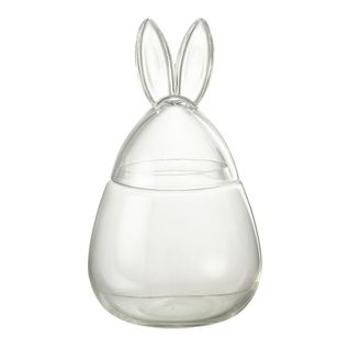 Bocal Design En Verre "lapin" 34cm Transparent