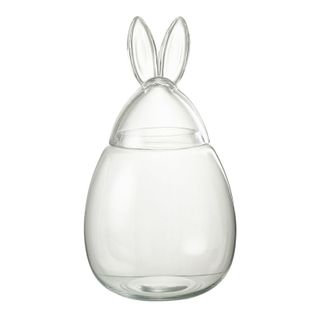 Bocal Design En Verre "lapin" 39cm Transparent