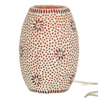 Lampe à Poser En Verre "bram" 20cm Rouge