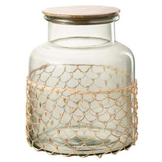 Bocal De Conservation "tricot" 28cm Transparent et Naturel