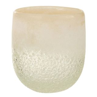 Photophore Design En Verre "sumina" 14cm Beige