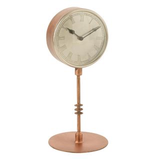 Horloge Sur Pied En Métal "antique" 38cm Cuivre