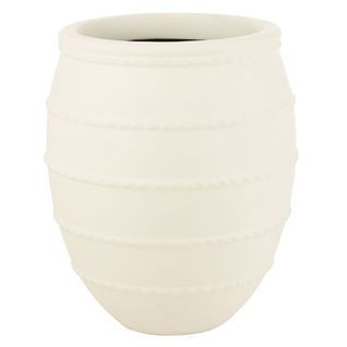 Cache-pot En Terre Cuite "theron" 70cm Blanc