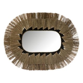 Miroir Mural Ovale "2 Couches" 115cm Naturel