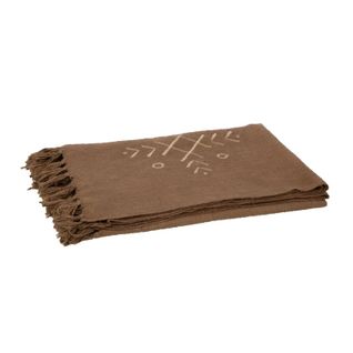 Plaid Design Ethnique "camel" 130x170cm Marron