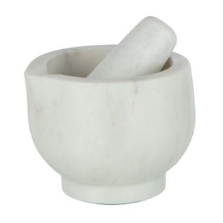 Mortier et Pilon En Marbre "puglia" 12cm Blanc