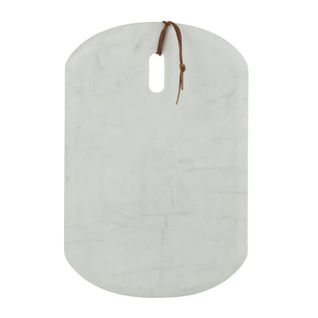 Planche à Découper En Marbre "puglia" 45cm Blanc