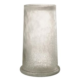 Photophore En Verre "sucre" 38cm Blanc