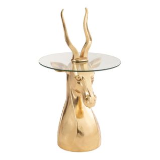 Table D'appoint Design "antilope" 83cm Doré