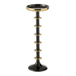 Bougeoir Boule En Métal "ramiro" 30cm Noir et Or