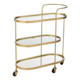 Desserte 3 Niveaux Design "leanor" 84cm Doré