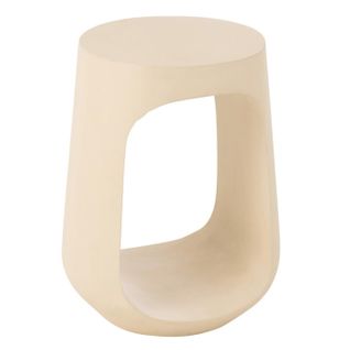 Table D'appoint Design En Bois "cave" 46cm Beige
