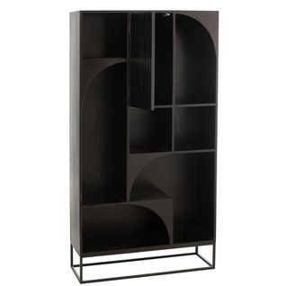 Bibliothèque Design En Bois "mode" 168cm Noir