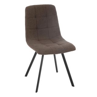 Chaise Matelassée Bouclette "clark" 85cm Marron