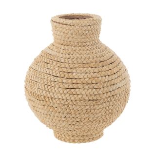 Vase En Rotin Tressé Rond - 44x44x52 Cm - Naturel