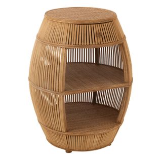 Table D'appoint En Bambou "barrel" 79cm Naturel
