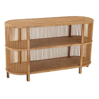 Console Ovale En Bambou "exo" 121cm Naturel