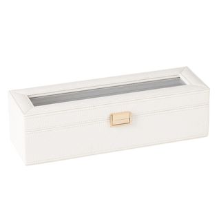Boîte à Montres 6 Compartiments "ericka" 34cm Blanc