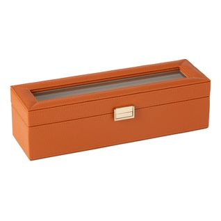 Boîte à Montres 6 Compartiments "ericka" 34cm Cognac