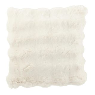 Coussin Déco Uni "wave" 45x45cm Blanc