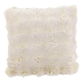 Coussin Déco Uni "wave" 45x45cm Ivoire