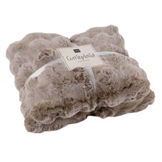 Plaid Uni "wave" 130x180cm Taupe