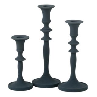 Lot De 3 Chandeliers "lise" 23cm Bleu