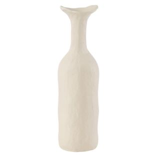 Vase Déco En Métal "agra" 39cm Blanc