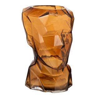 Vase Design Visage "elea" 30cm Marron