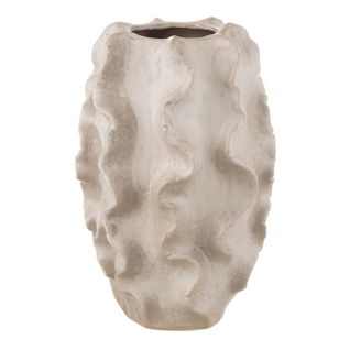 Vase Abstrait Vagues "dewayne" 37cm Beige