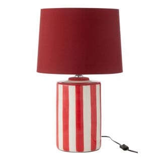Lampe à Poser En Porcelaine "listra" 63cm Rouge