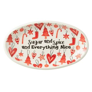 Assiette De Présentation De Noël "bakery" 55cm Rouge