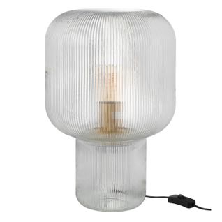 Lampe à Poser En Verre "allyson" 42cm Transparent