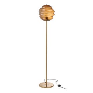 Lampadaire En Verre "ruche" 156cm Marron