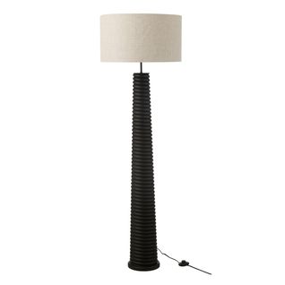 Lampadaire Filetage En Bois "ailanthus" 160cm Noir