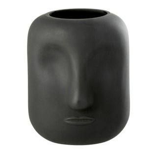 Vase Design Visage "noé" 20cm Noir