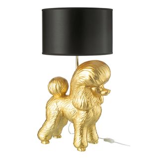 Lampe à Poser Déco "caniche" 74cm Doré